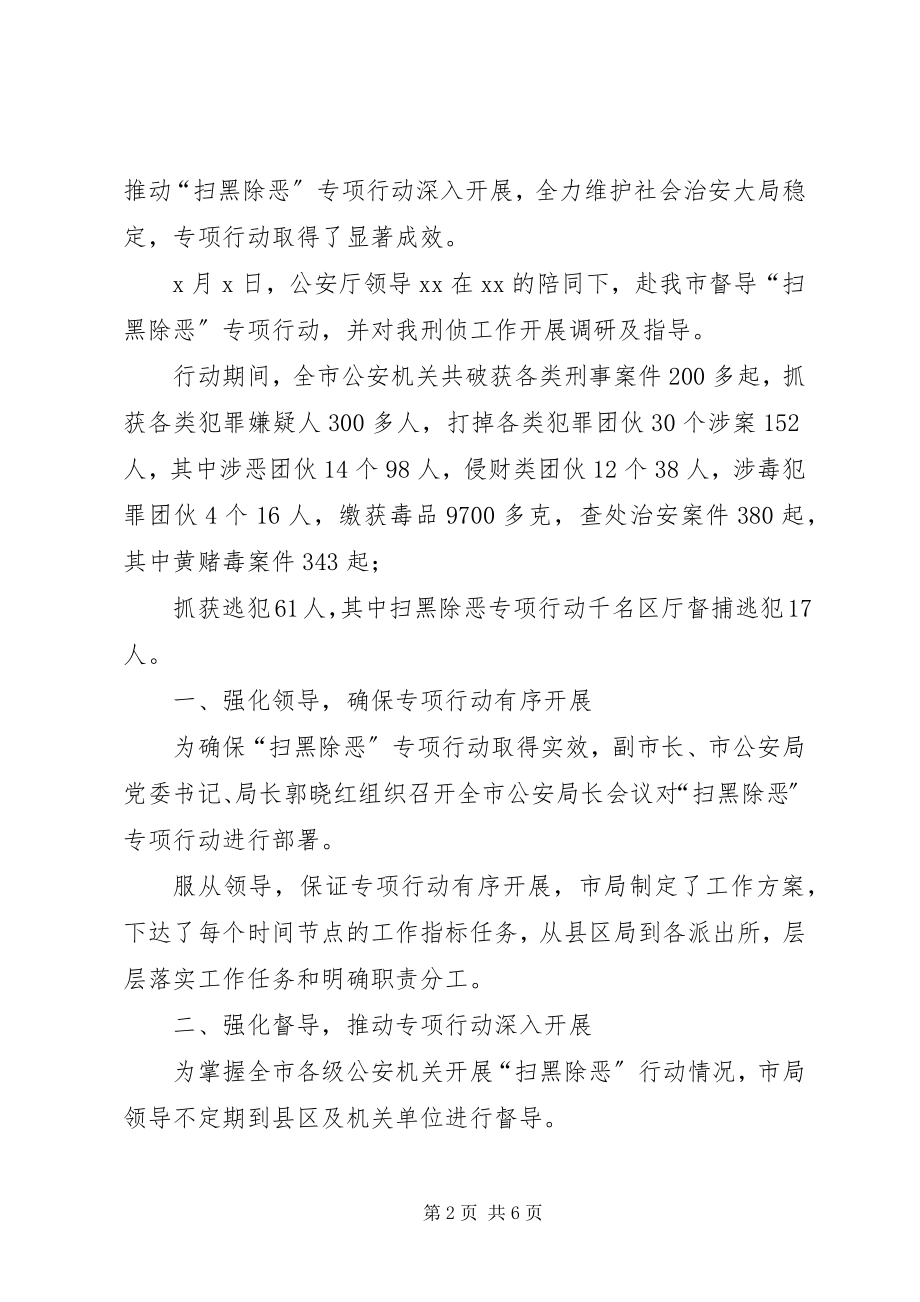 2023年扫黑除恶专项行动工作总结扫黑除恶工作总结新编.docx_第2页