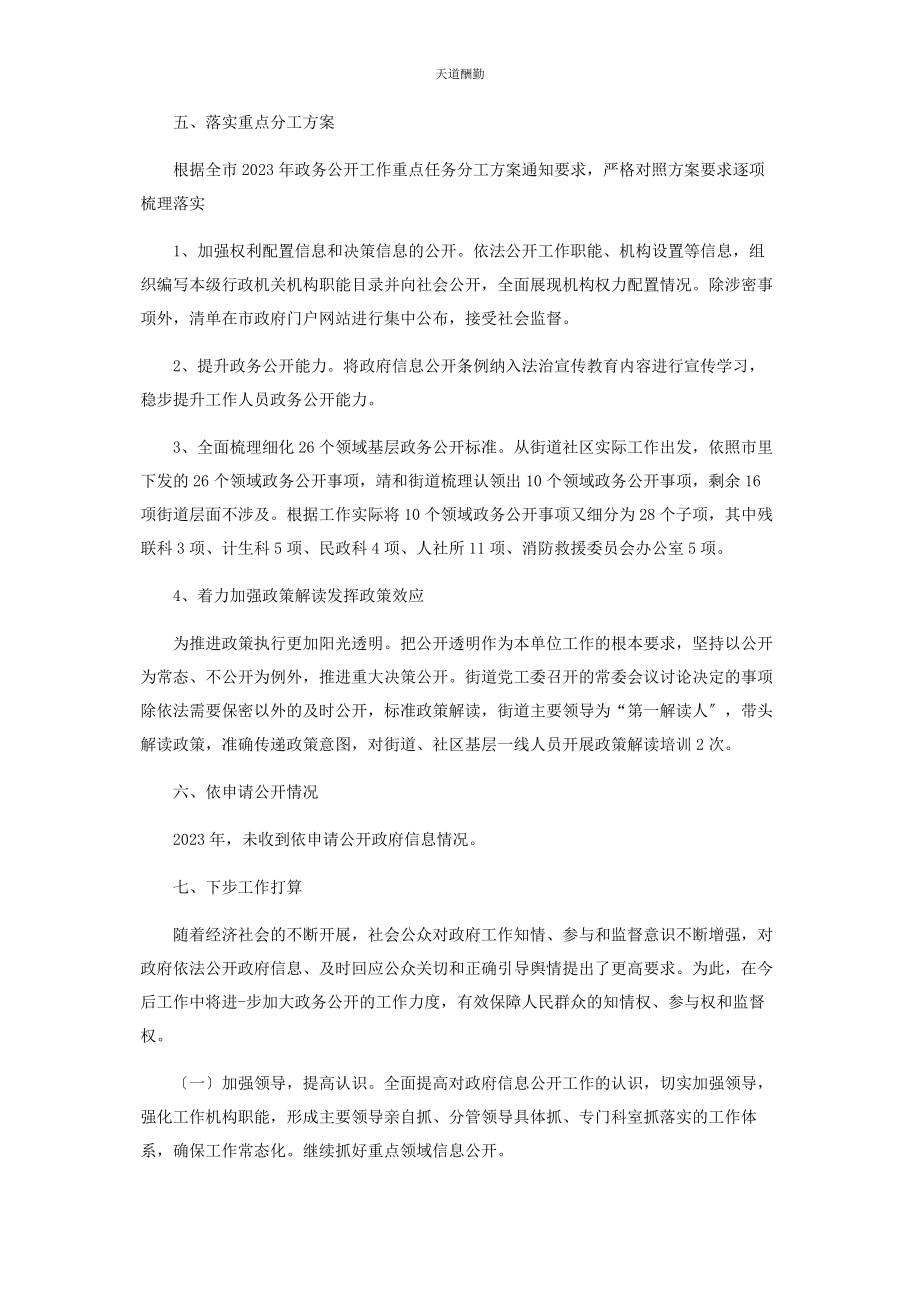 2023年街道办事处政务公开工作总结范文.docx_第2页