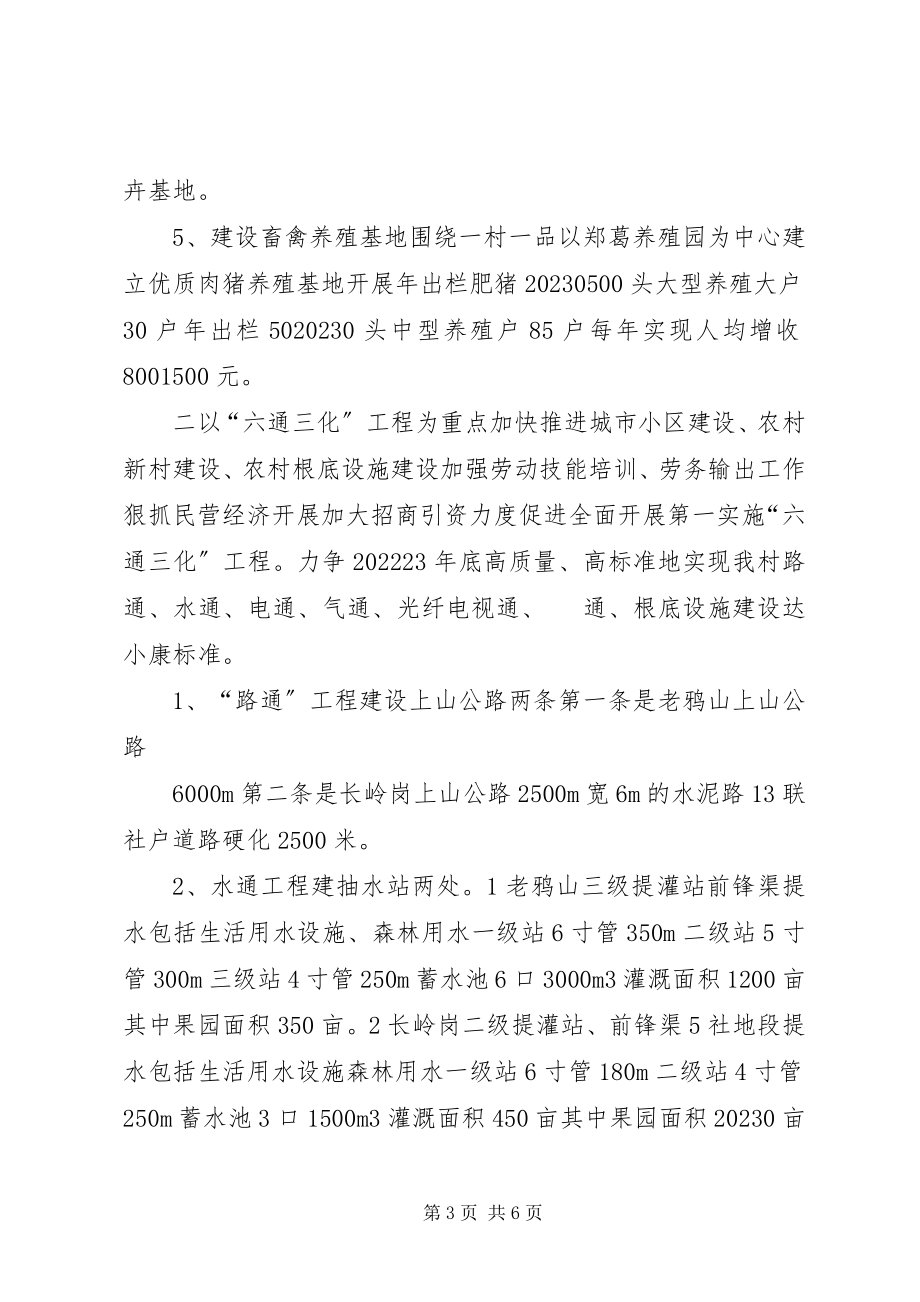 2023年XX村全面建设小康社会发展规划工作计划新编.docx_第3页