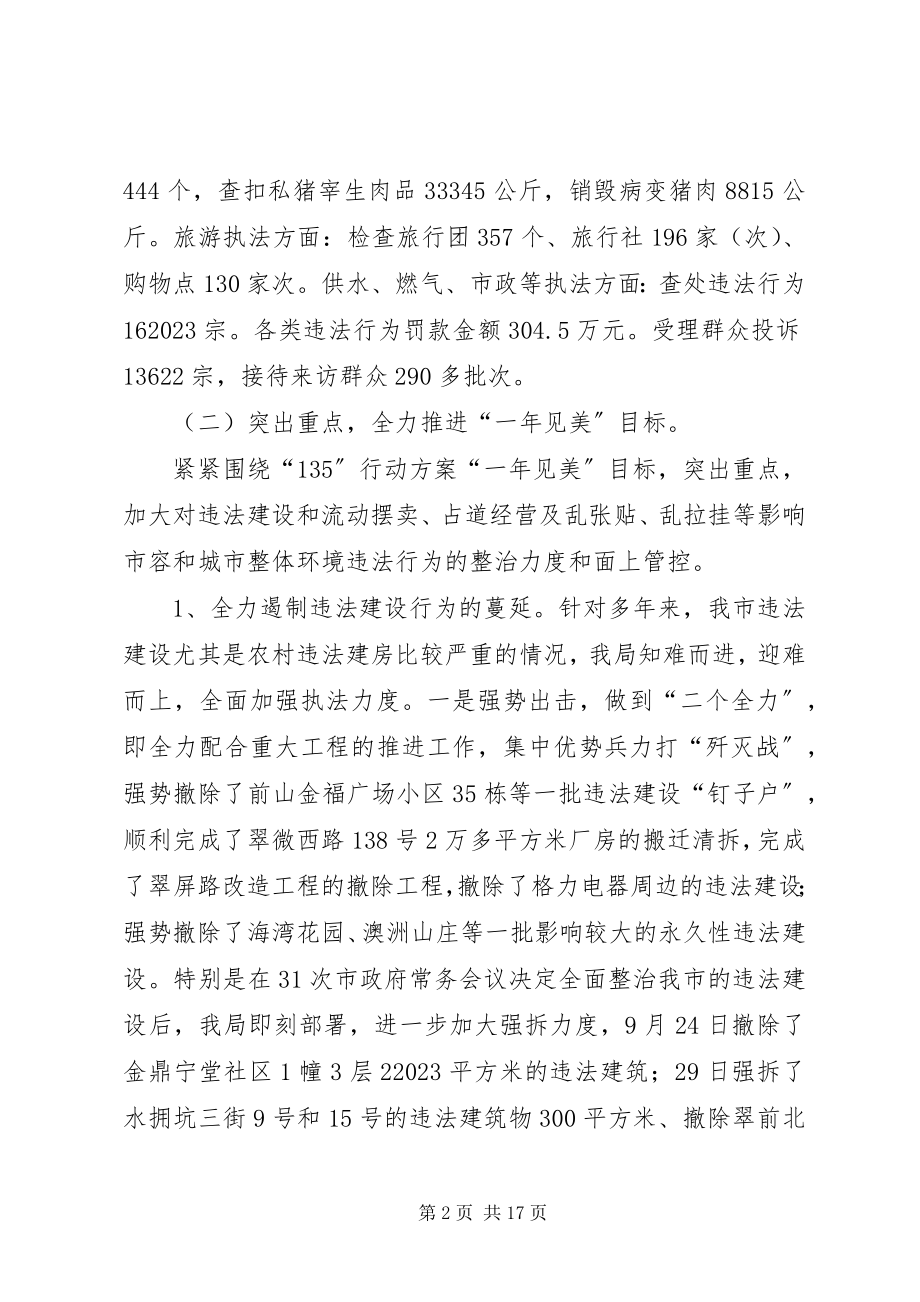 2023年市城管执法局的工作总结.docx_第2页