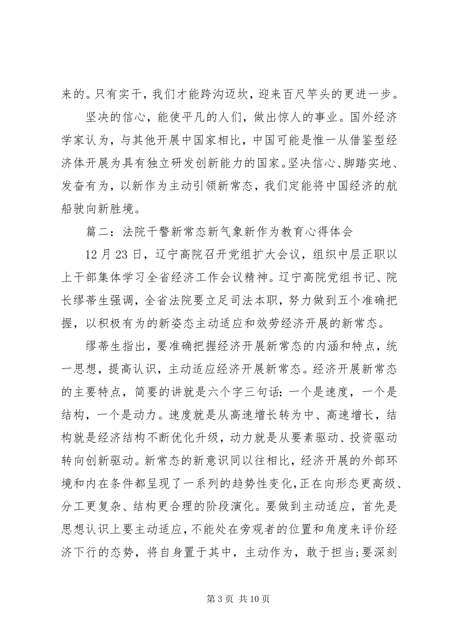 2023年法院干警“新常态新气象新作为”教育心得体会.docx_第3页