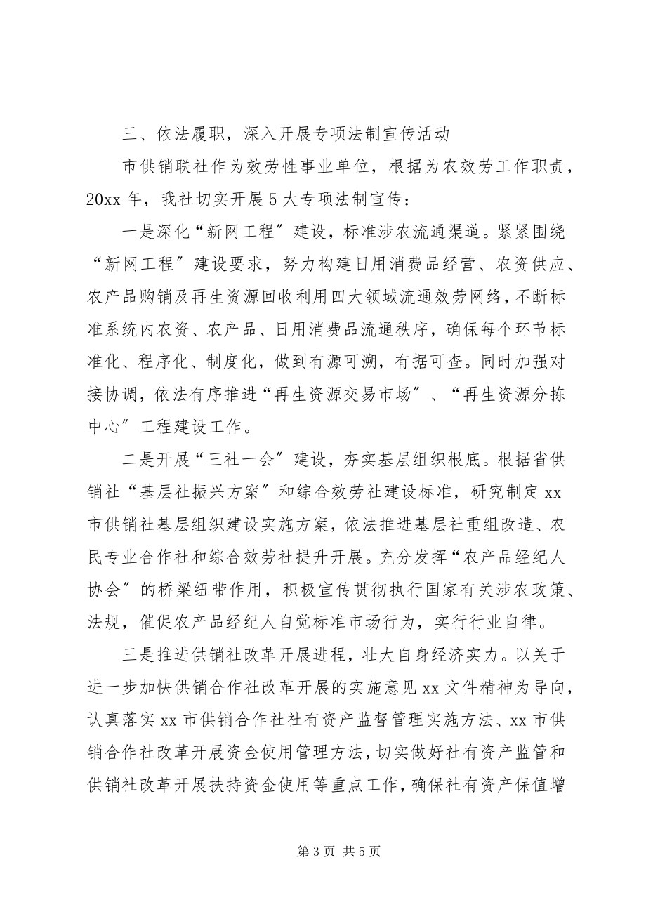 2023年供销联社普法依法治理工作总结.docx_第3页