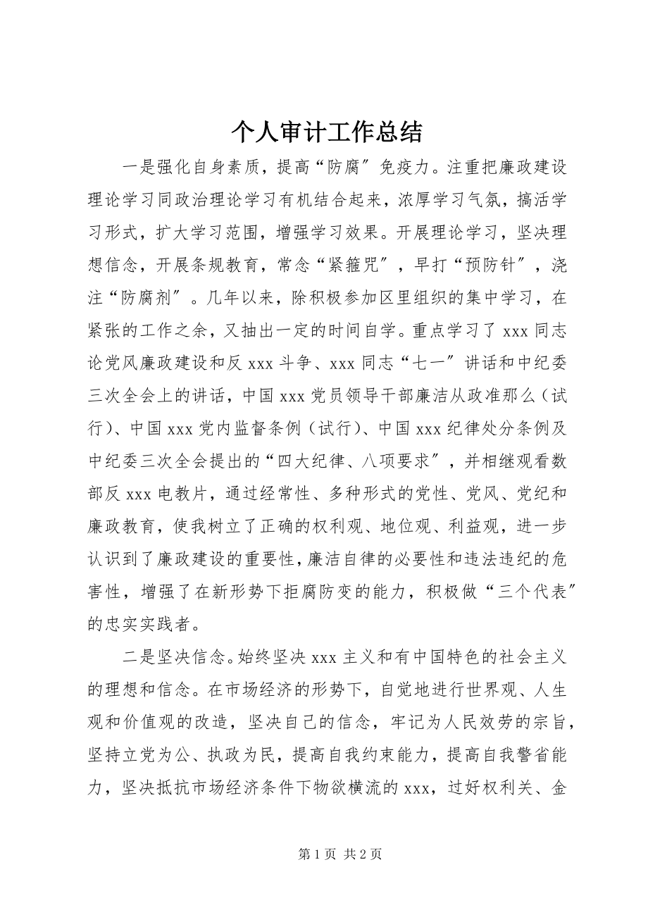 2023年个人审计工作总结.docx_第1页