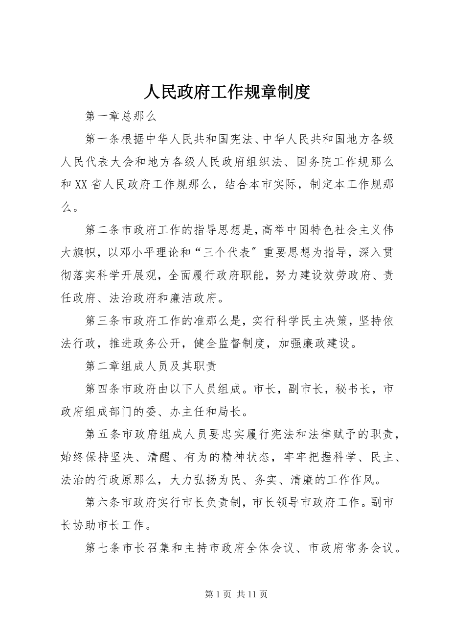 2023年人民政府工作规章制度.docx_第1页