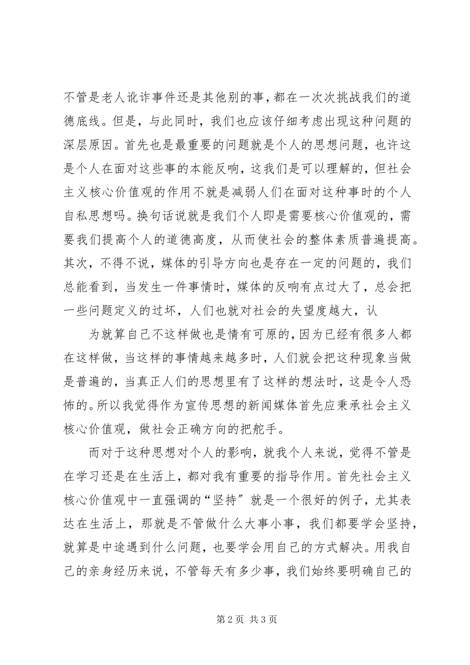 2023年社会主义核心价值社会调查的感想.docx_第2页