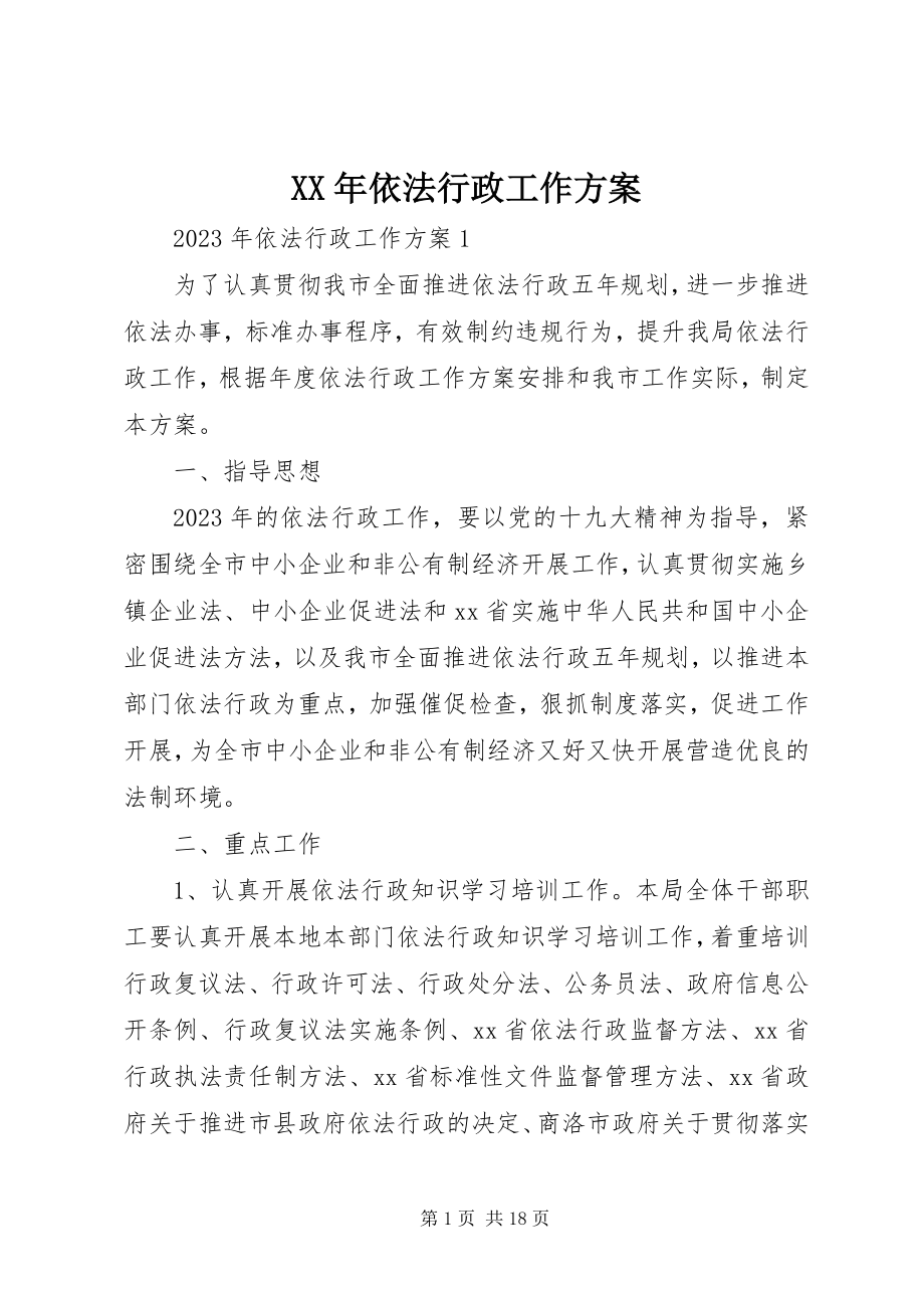 2023年依法行政工作计划2.docx_第1页