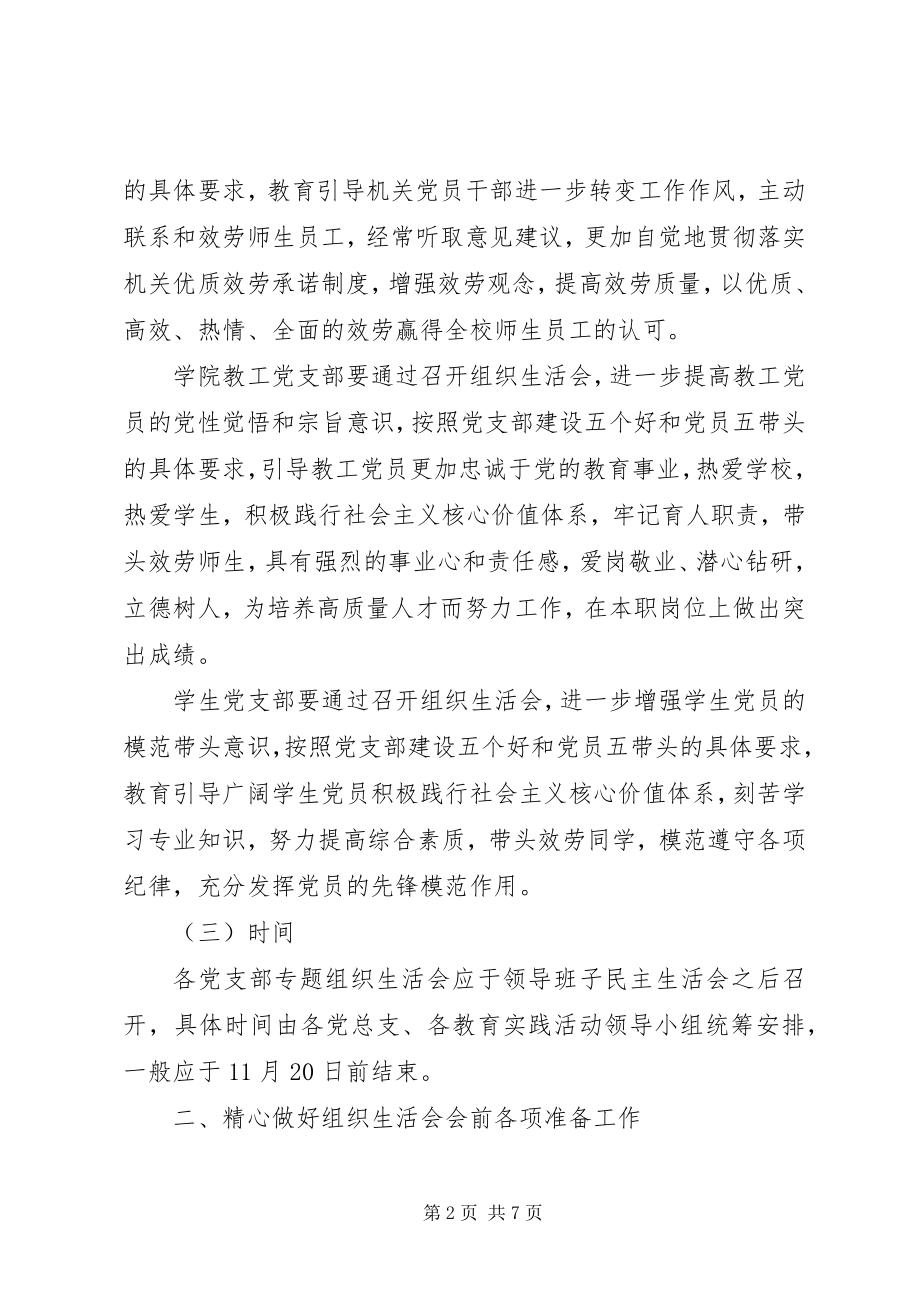 2023年开好专题组织生活会工作安排.docx_第2页