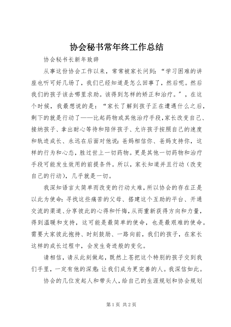 2023年协会秘书长年终工作总结.docx_第1页