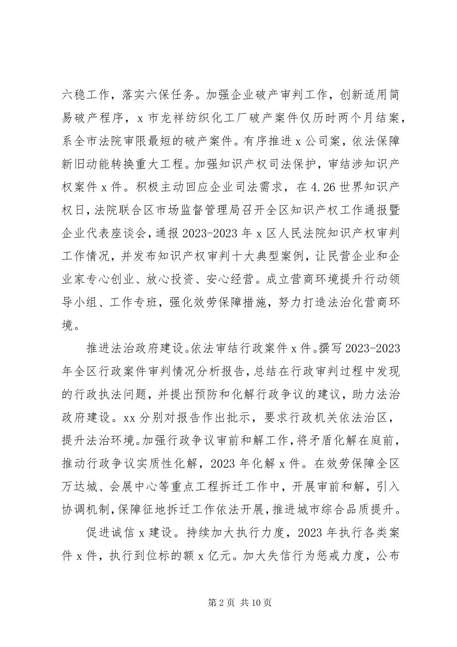 2023年法院某年工作总结及某年工作计划.docx_第2页