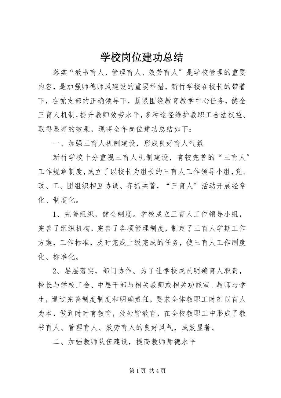 2023年学校岗位建功总结.docx_第1页