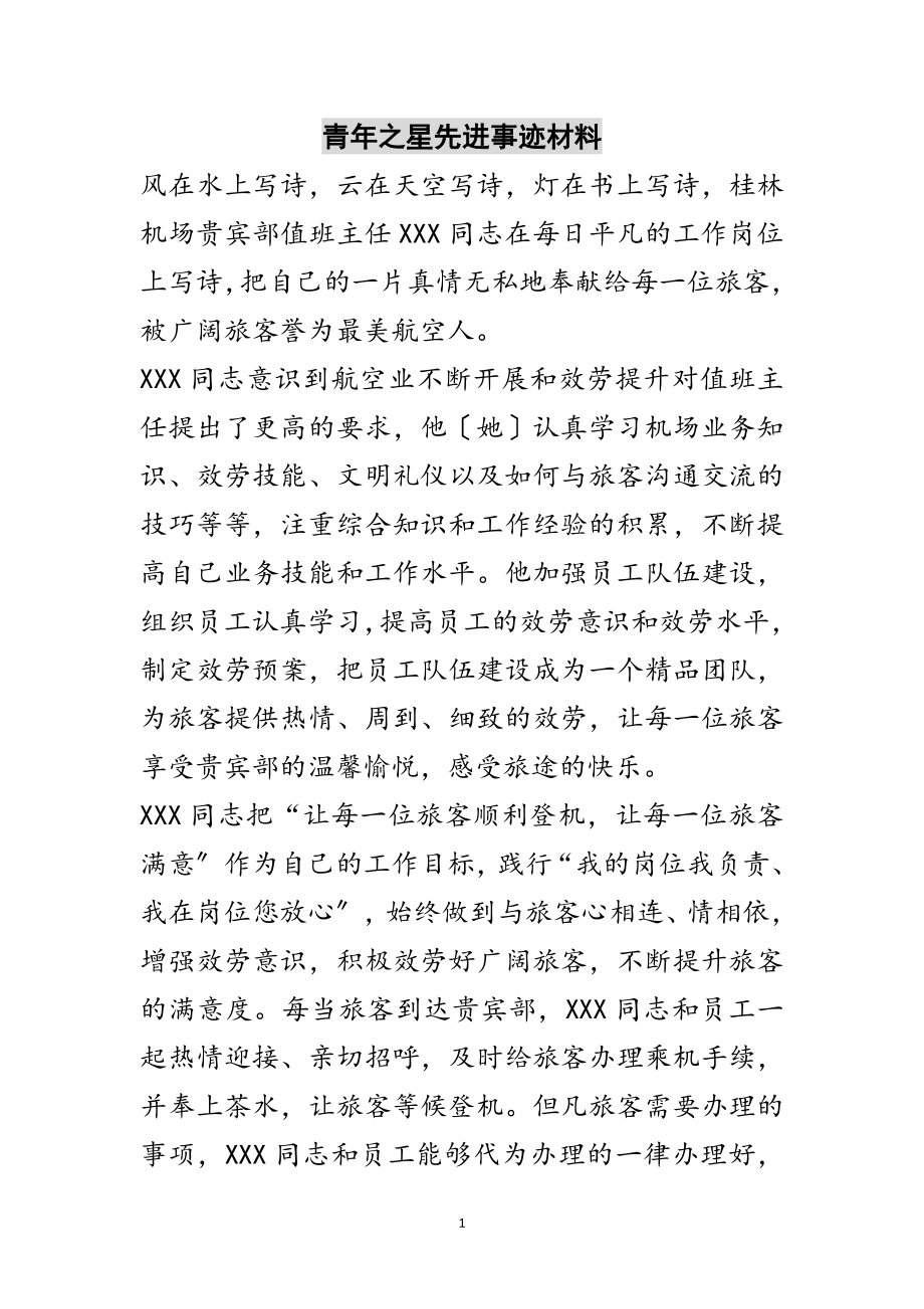 2023年青年之星先进事迹材料范文.doc_第1页