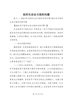 2023年组织生活会方面的问题.docx