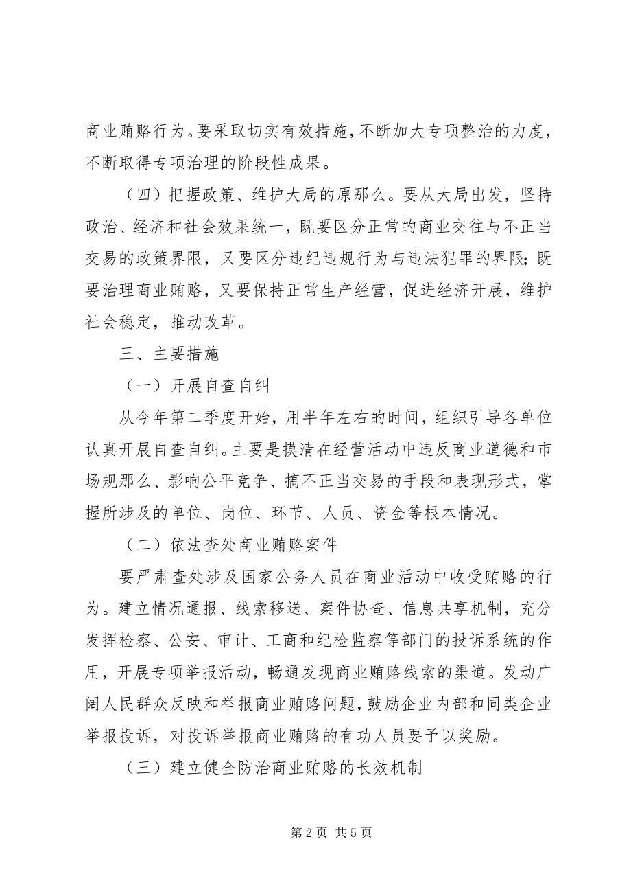 2023年开展治理商业贿赂专项工作的方案.docx_第2页