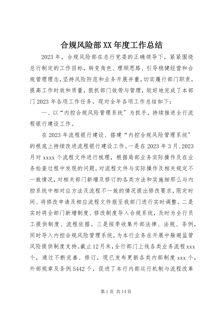 2023年合规风险部度工作总结.docx_第1页