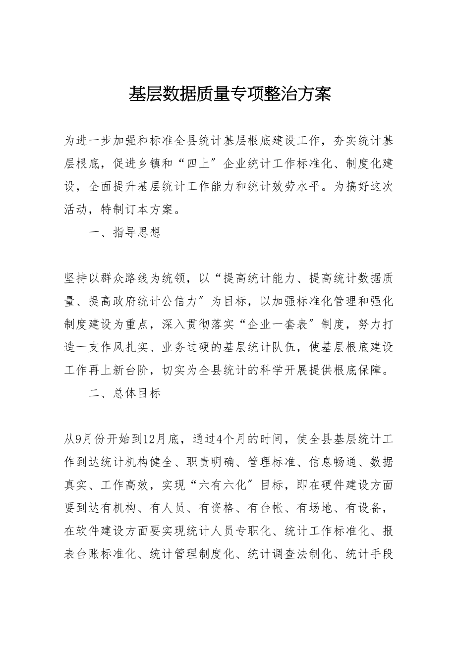 2023年基层数据质量专项整治方案.doc_第1页