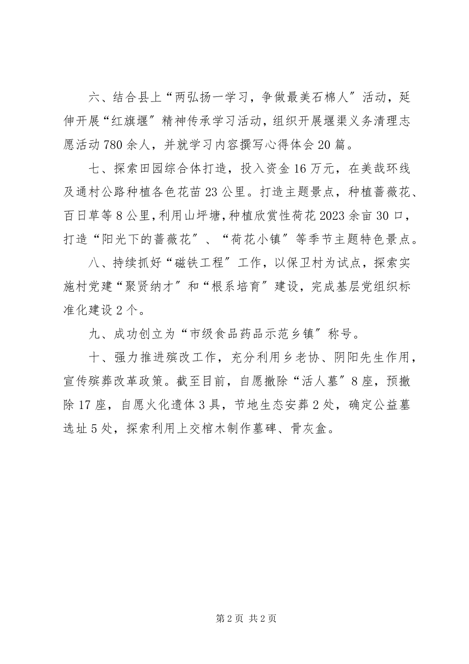 2023年乡镇上半年特色亮点工作总结.docx_第2页