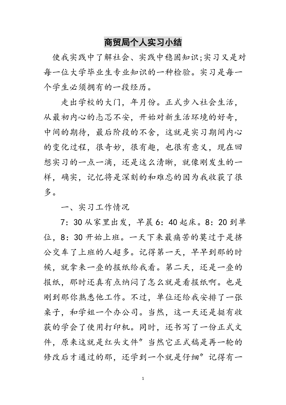 2023年商贸局个人实习小结范文.doc_第1页