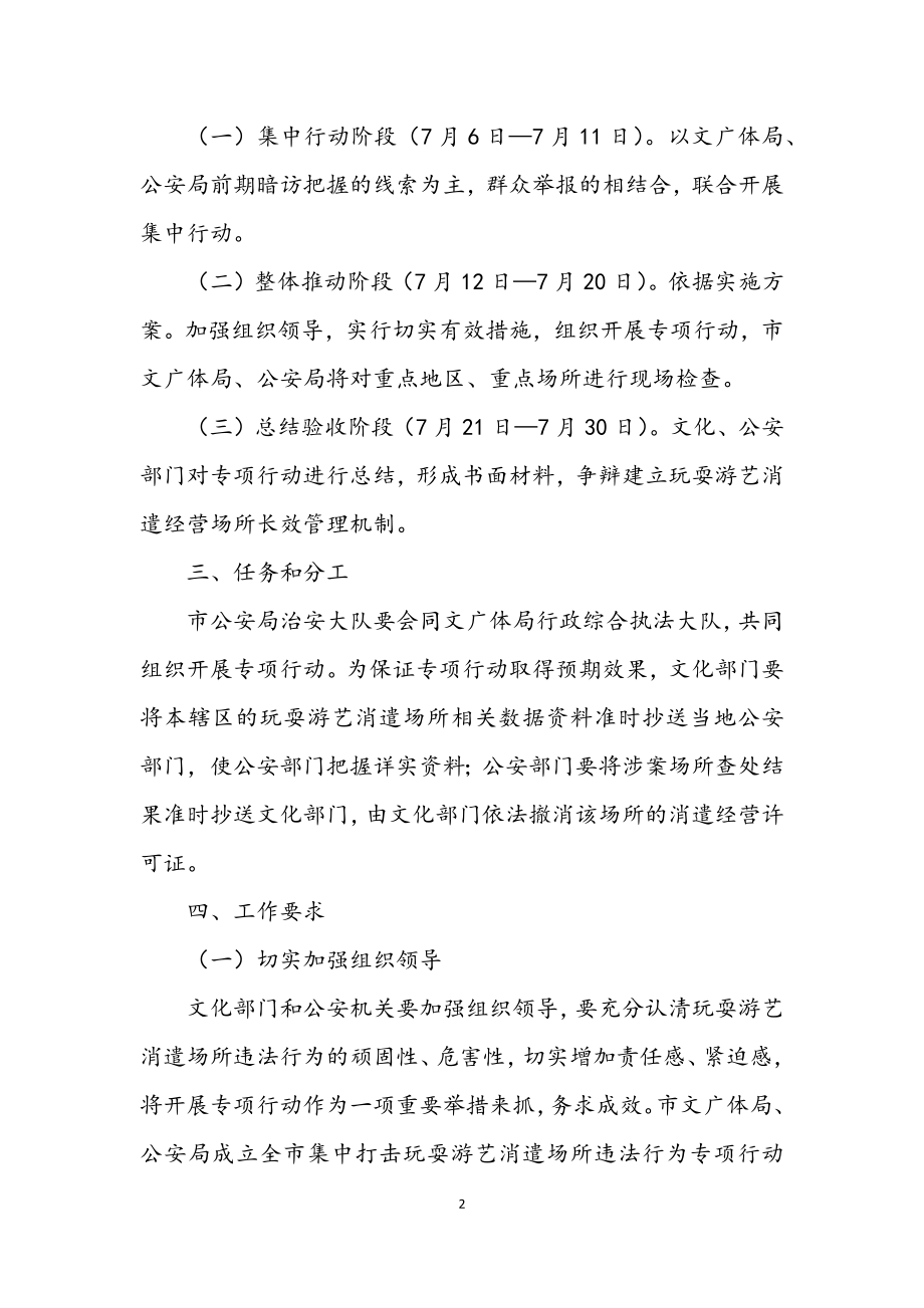 2023年娱乐场所违法行为整治行动方案.docx_第2页