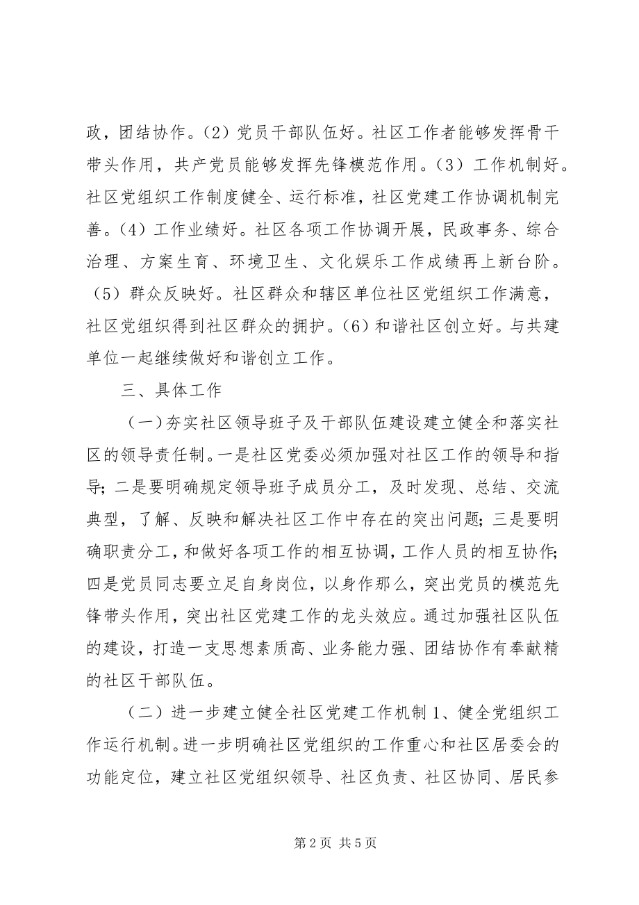 2023年社区年度基层党建建设工作计划.docx_第2页