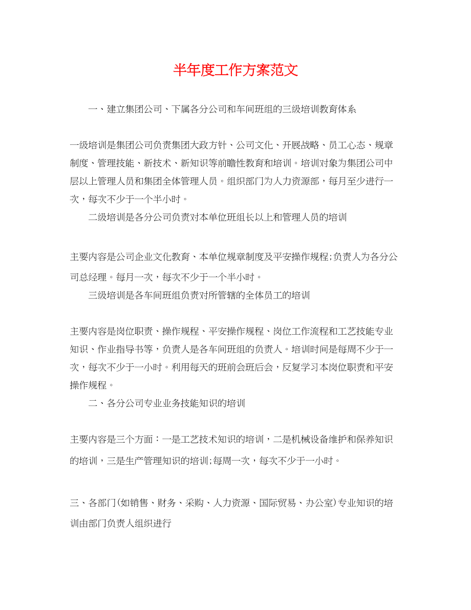 2023年半度工作计划.docx_第1页