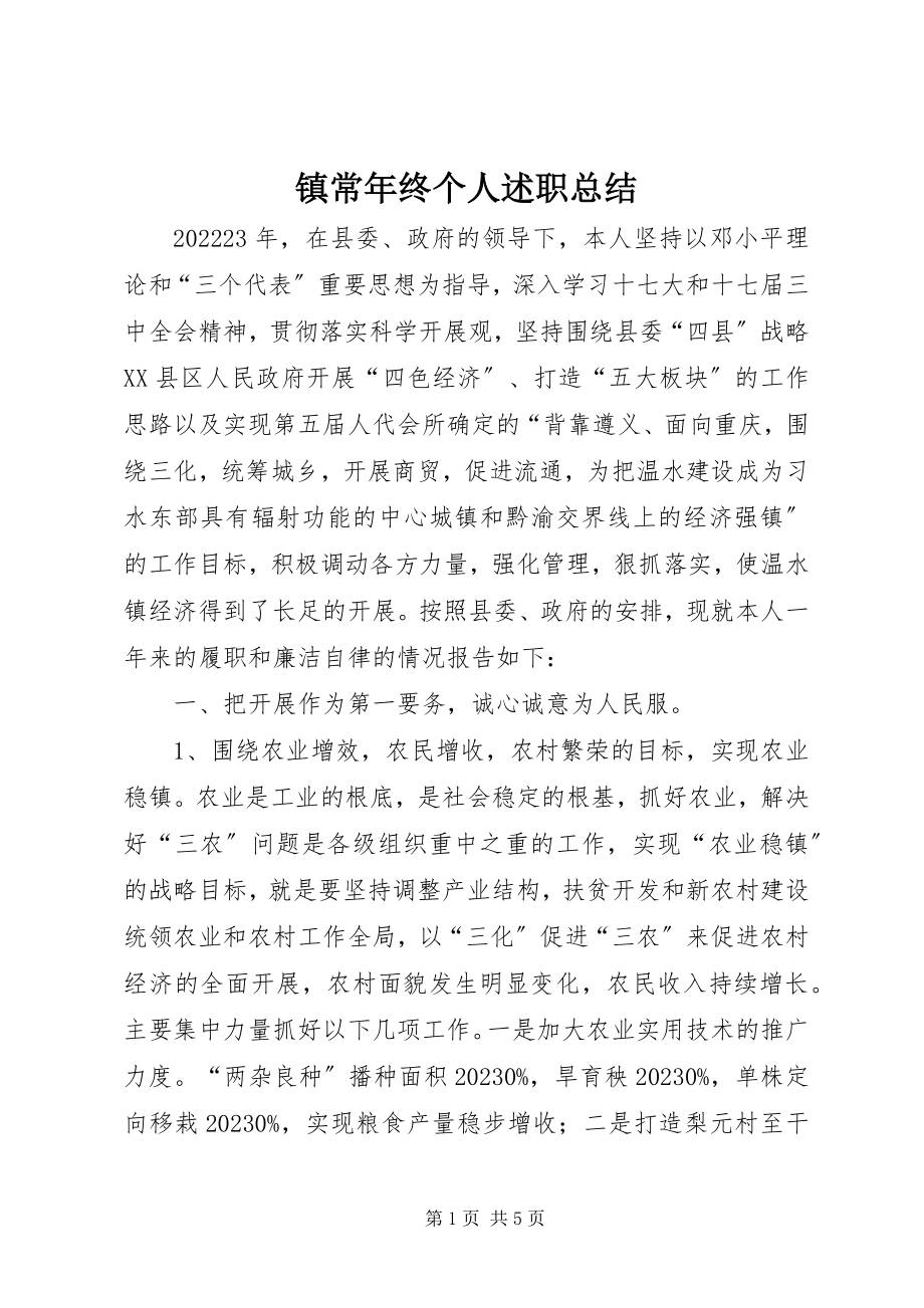 2023年镇长年终个人述职总结.docx_第1页