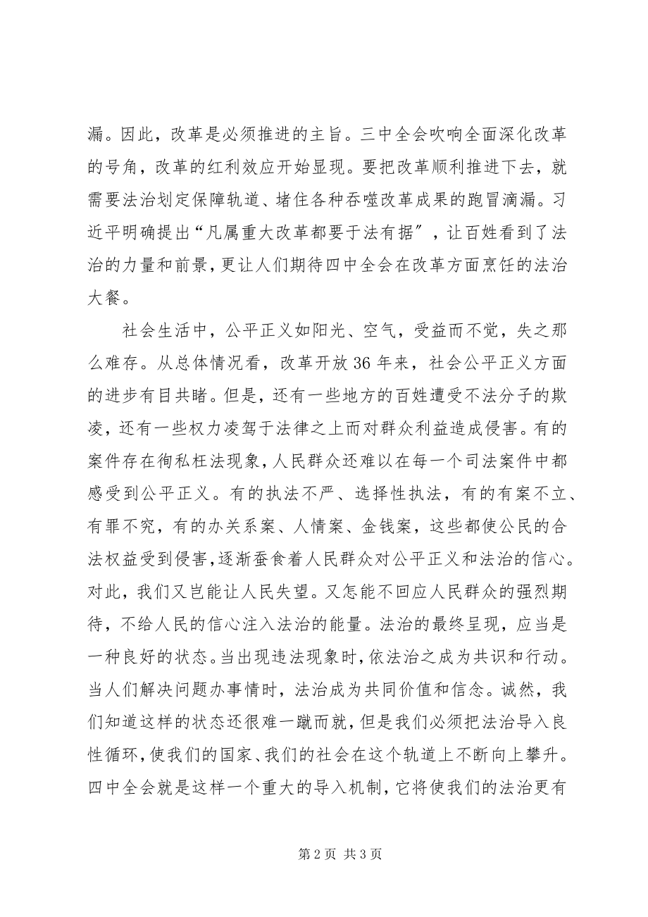 2023年第十八届四中全会依法治国的心得体会.docx_第2页