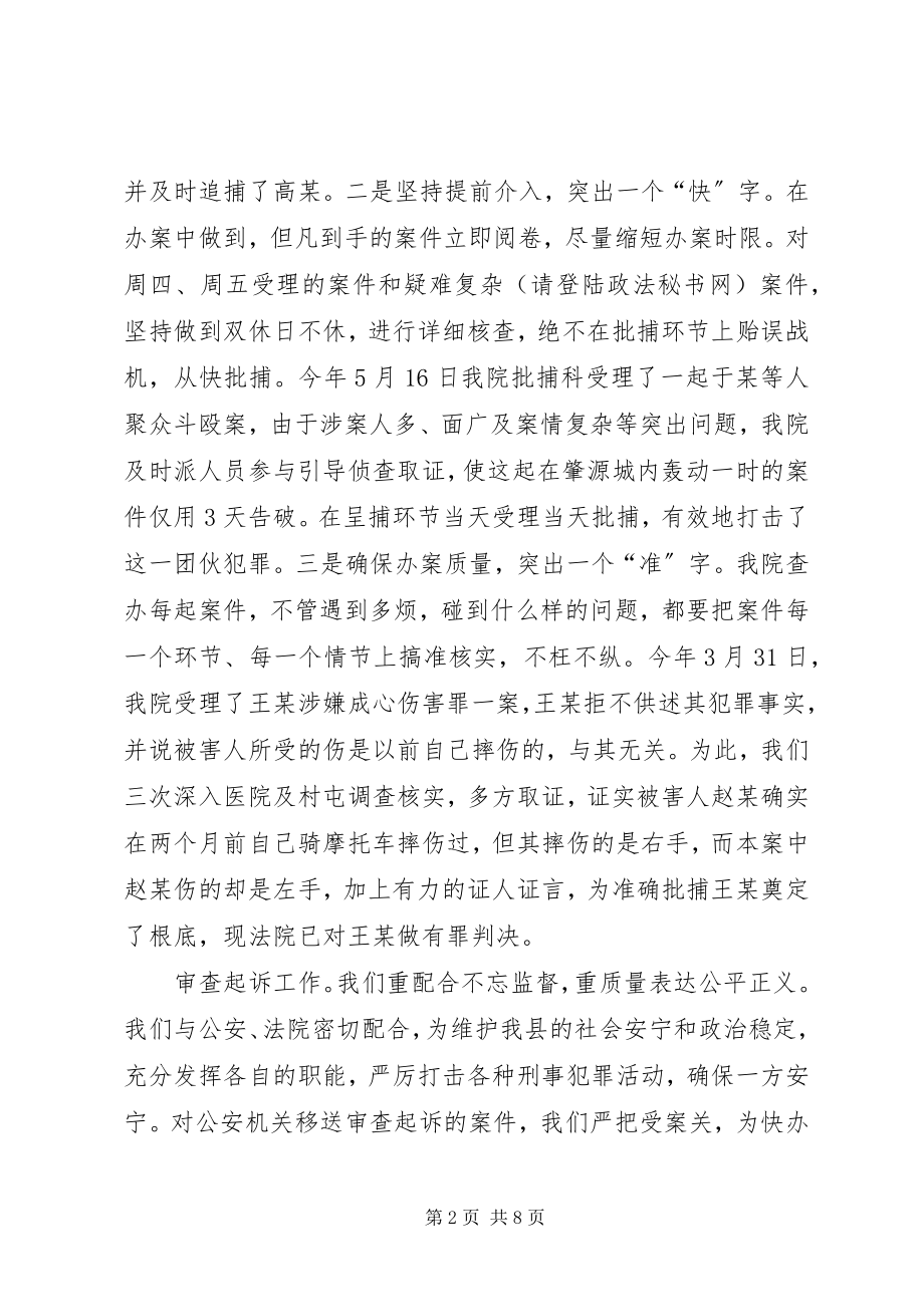 2023年人民检察院上半年工作总结及下半年工作计划计划.docx_第2页