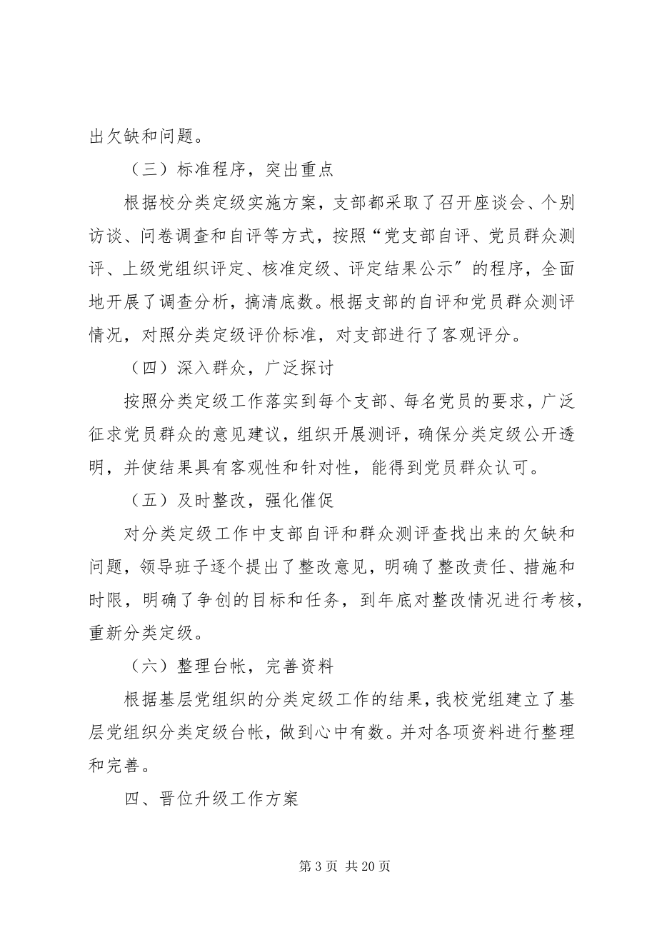 2023年罗家桥中学党支部分类定级晋位升级工作总结.docx_第3页