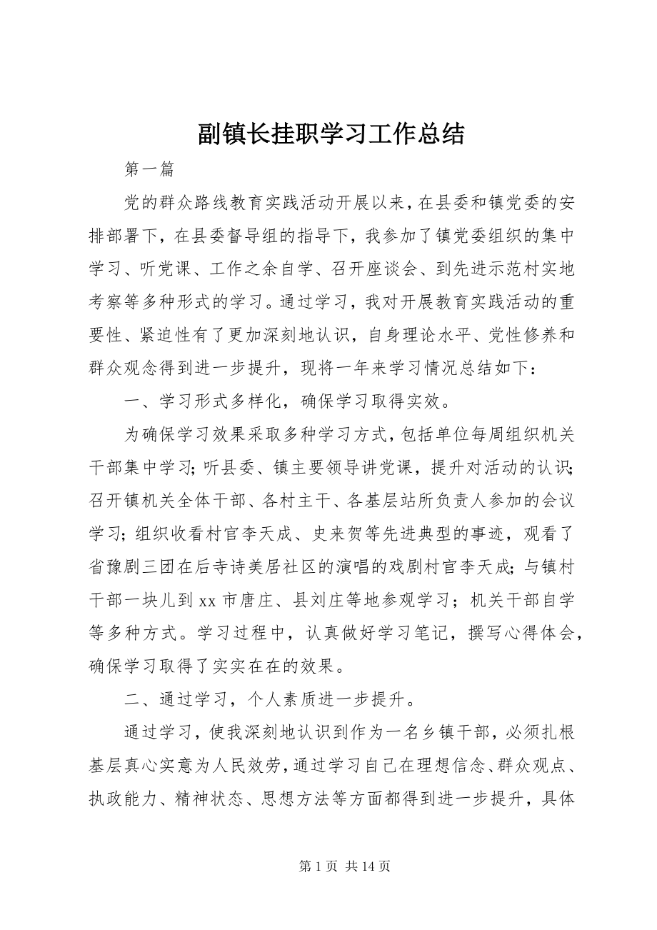 2023年副镇长挂职学习工作总结.docx_第1页