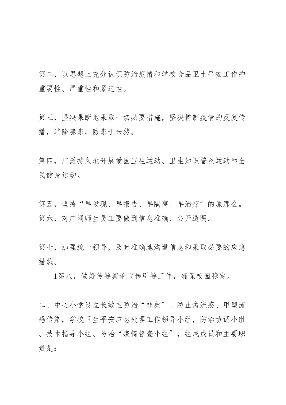 2023年防治非典禽流感食品卫生安全甲流突发事件应急工作预案.doc_第2页