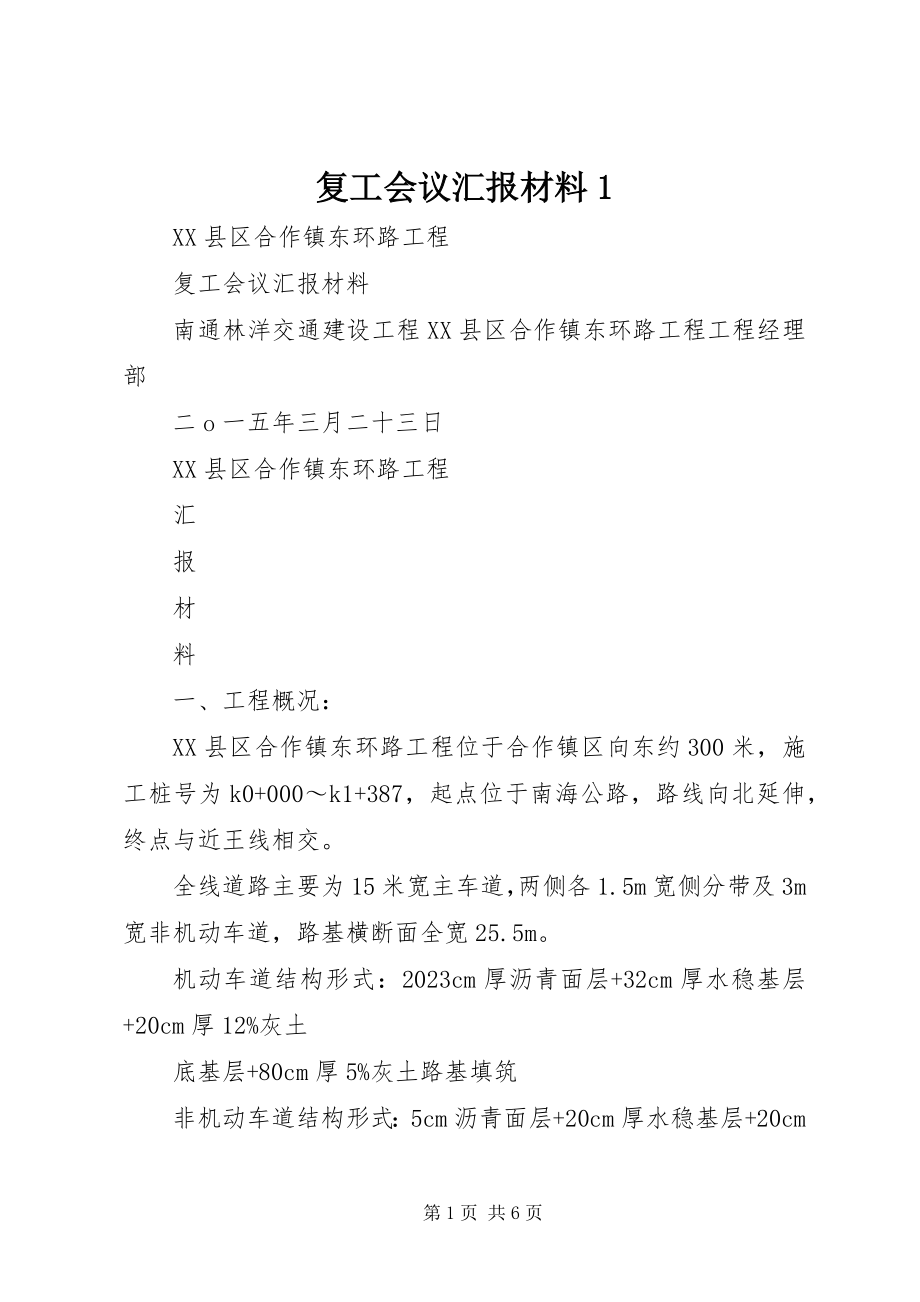 2023年复工会议汇报材料1.docx_第1页