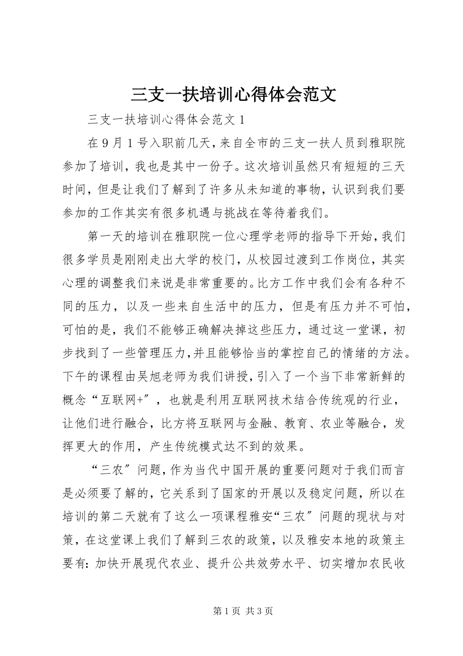 2023年三支一扶培训心得体会2.docx_第1页