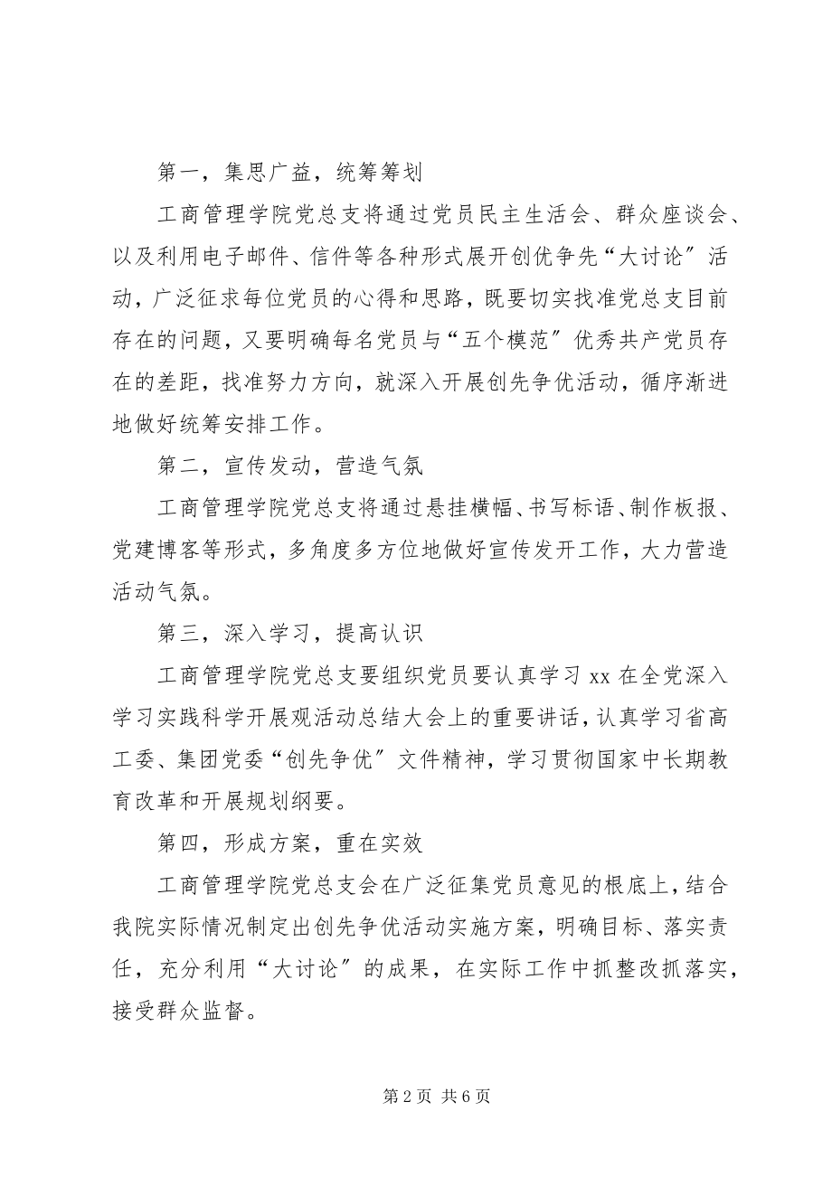 2023年工商学院创优争先活动实施方案.docx_第2页