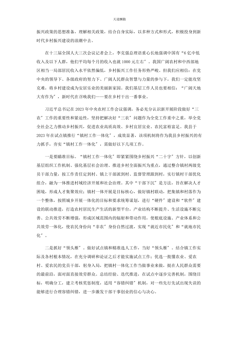 2023年实施乡村振兴战略研讨交流发言材料范文.docx_第3页