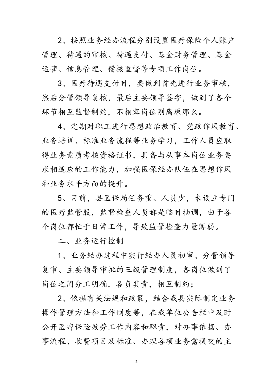 2023年医疗保险经办风险管理工作总结范文.doc_第2页