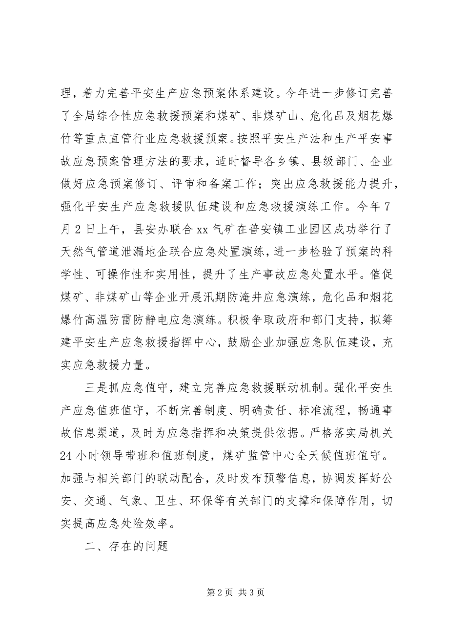 2023年县安监局应急管理工作总结.docx_第2页