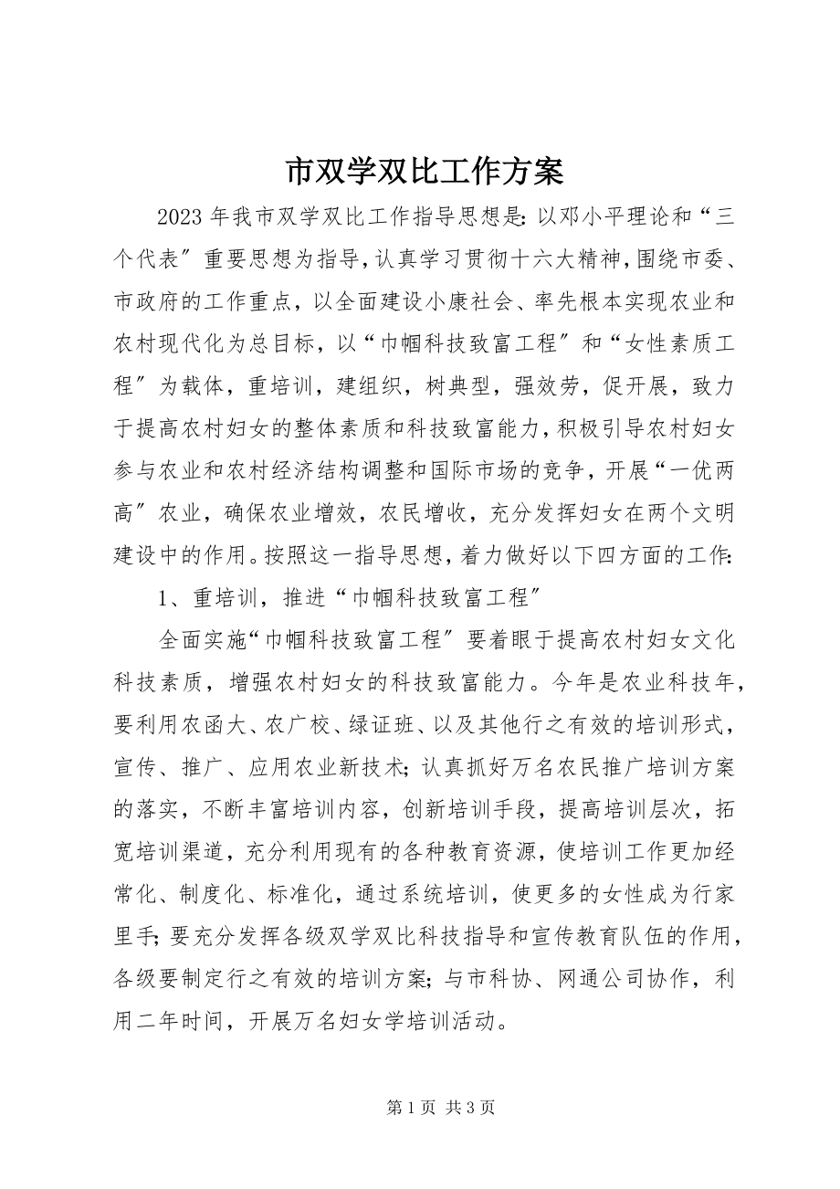 2023年市双学双比工作计划.docx_第1页