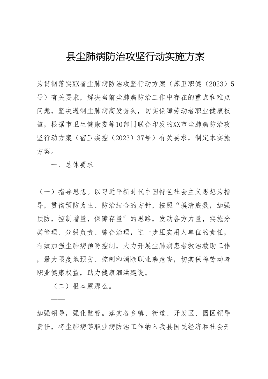 2023年县尘肺病防治攻坚行动实施方案.doc_第1页