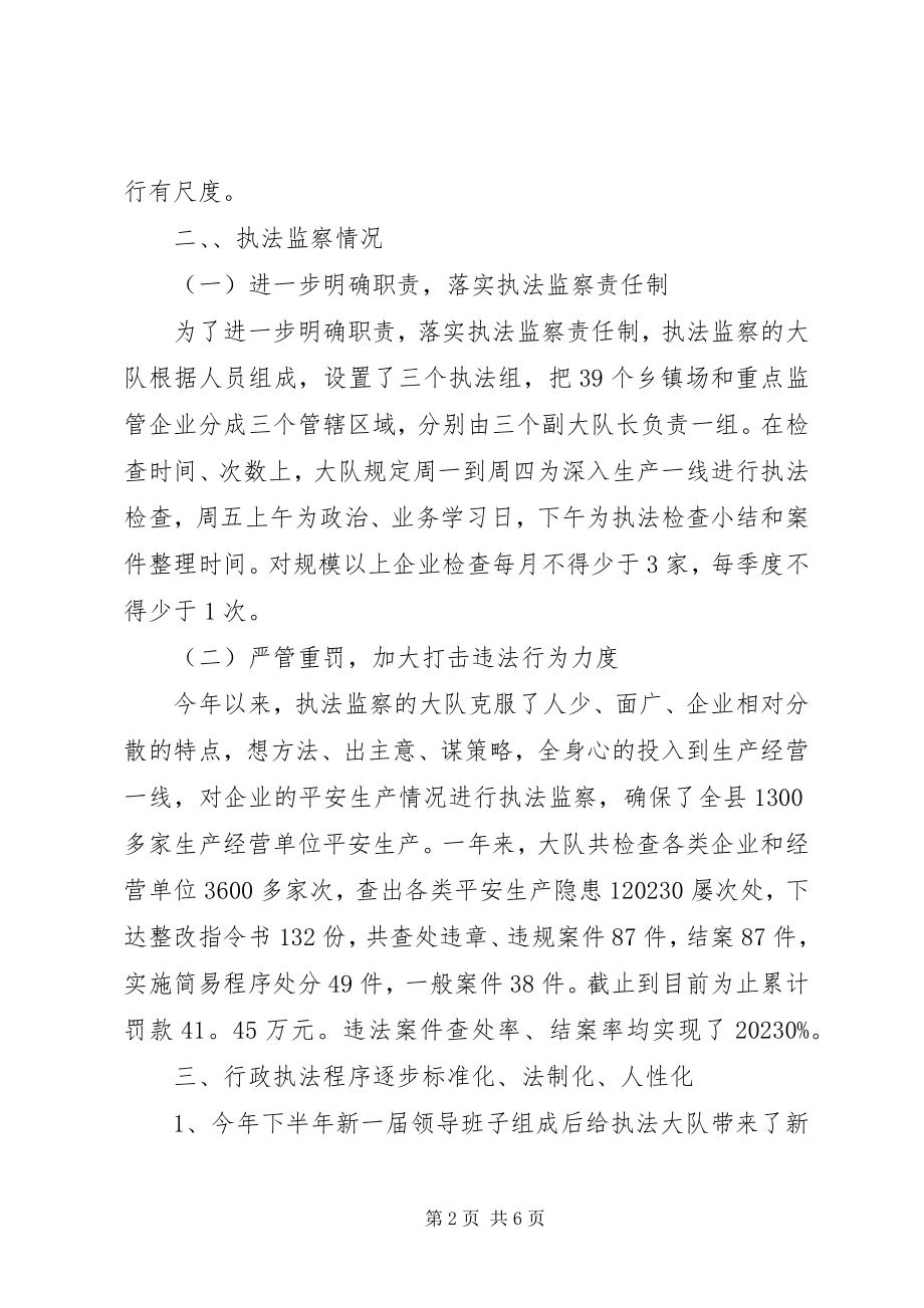 2023年安全生产执法监察的大队工作总结新编.docx_第2页