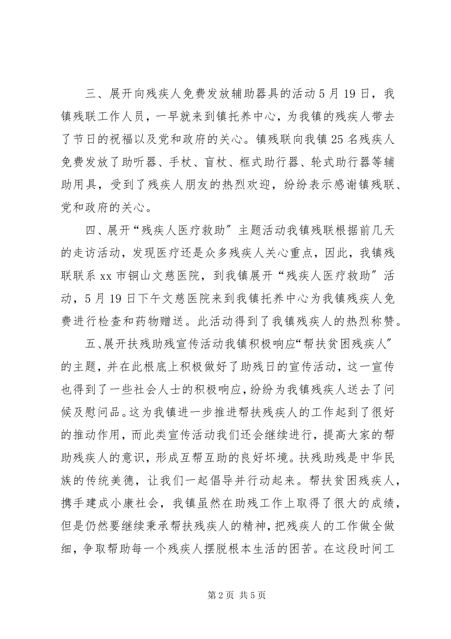 2023年xx镇全国助残日活动情况总结.docx_第2页