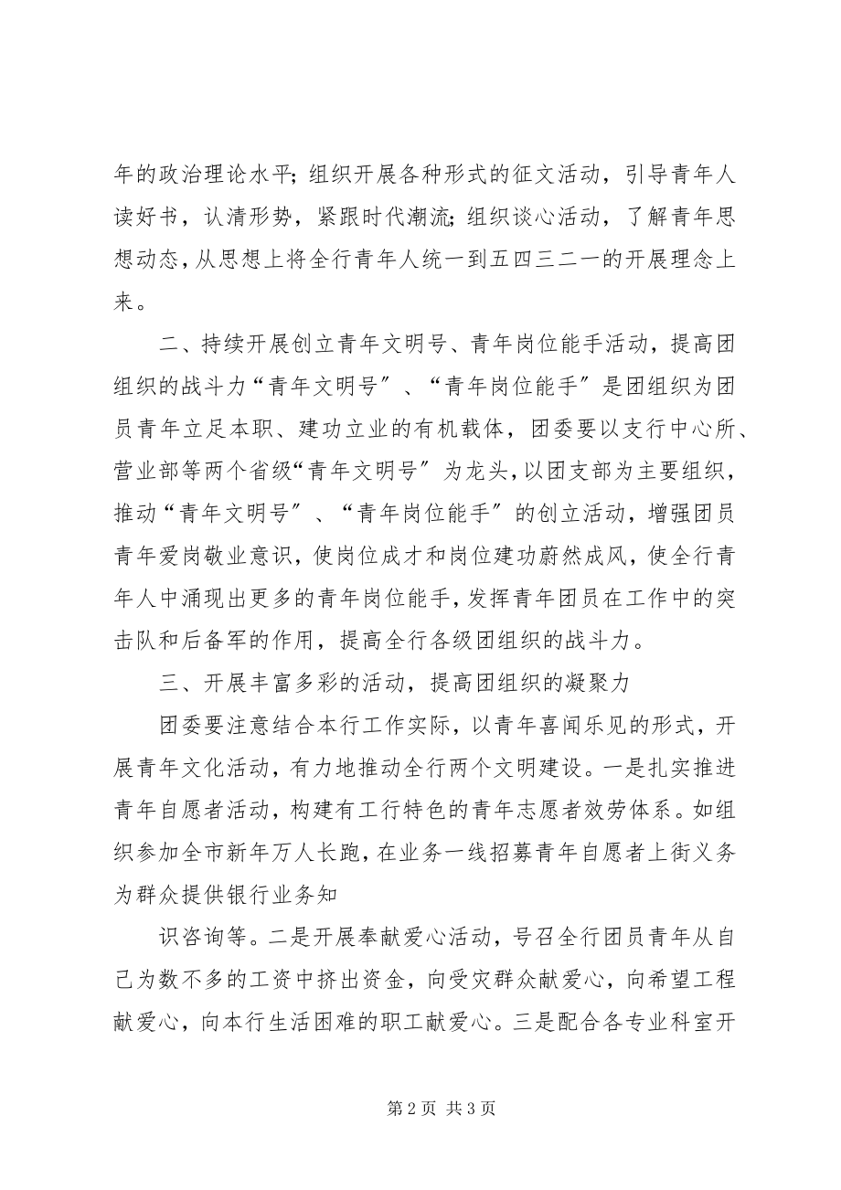 2023年银行支行团委书记竞职演讲稿.docx_第2页