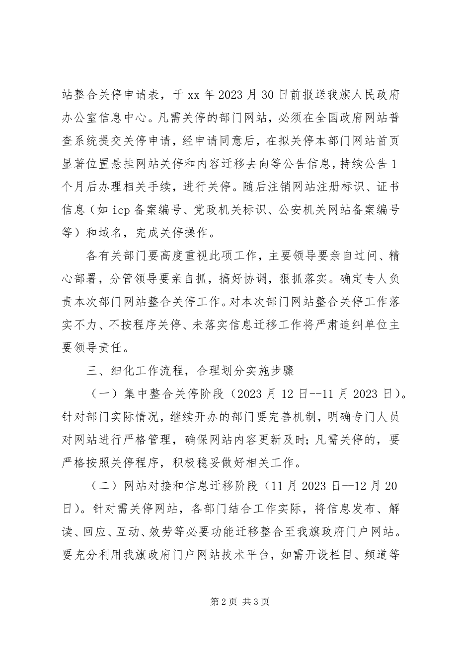 2023年旗整合关停部门网站的实施方案.docx_第2页