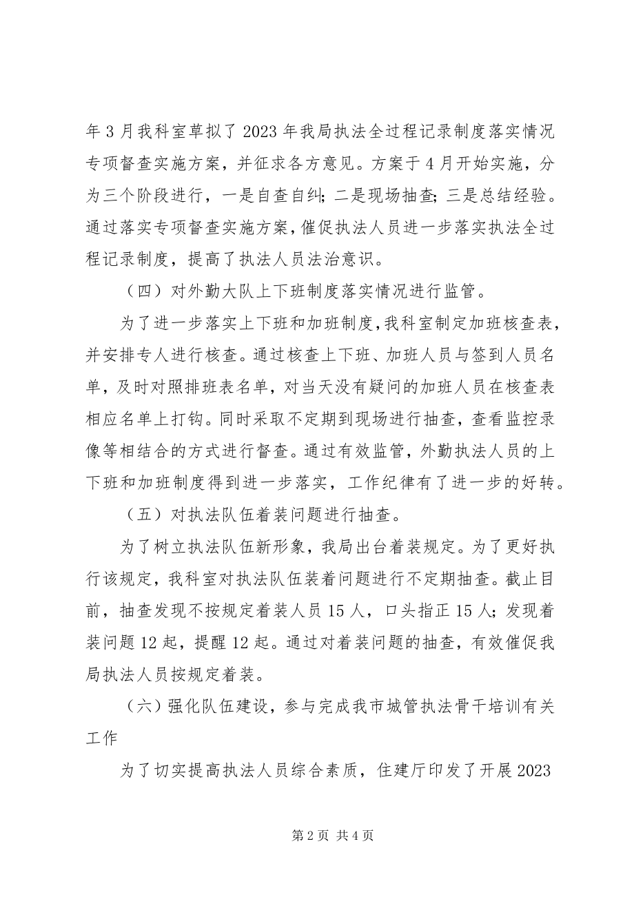 2023年执法督导科上半年工作总结和下半年工作计划.docx_第2页