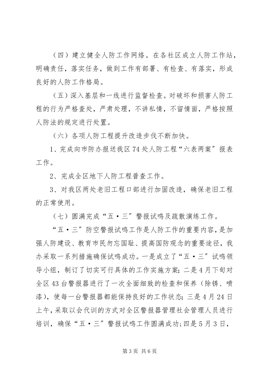 2023年人防办党风廉政建设工作总结.docx_第3页