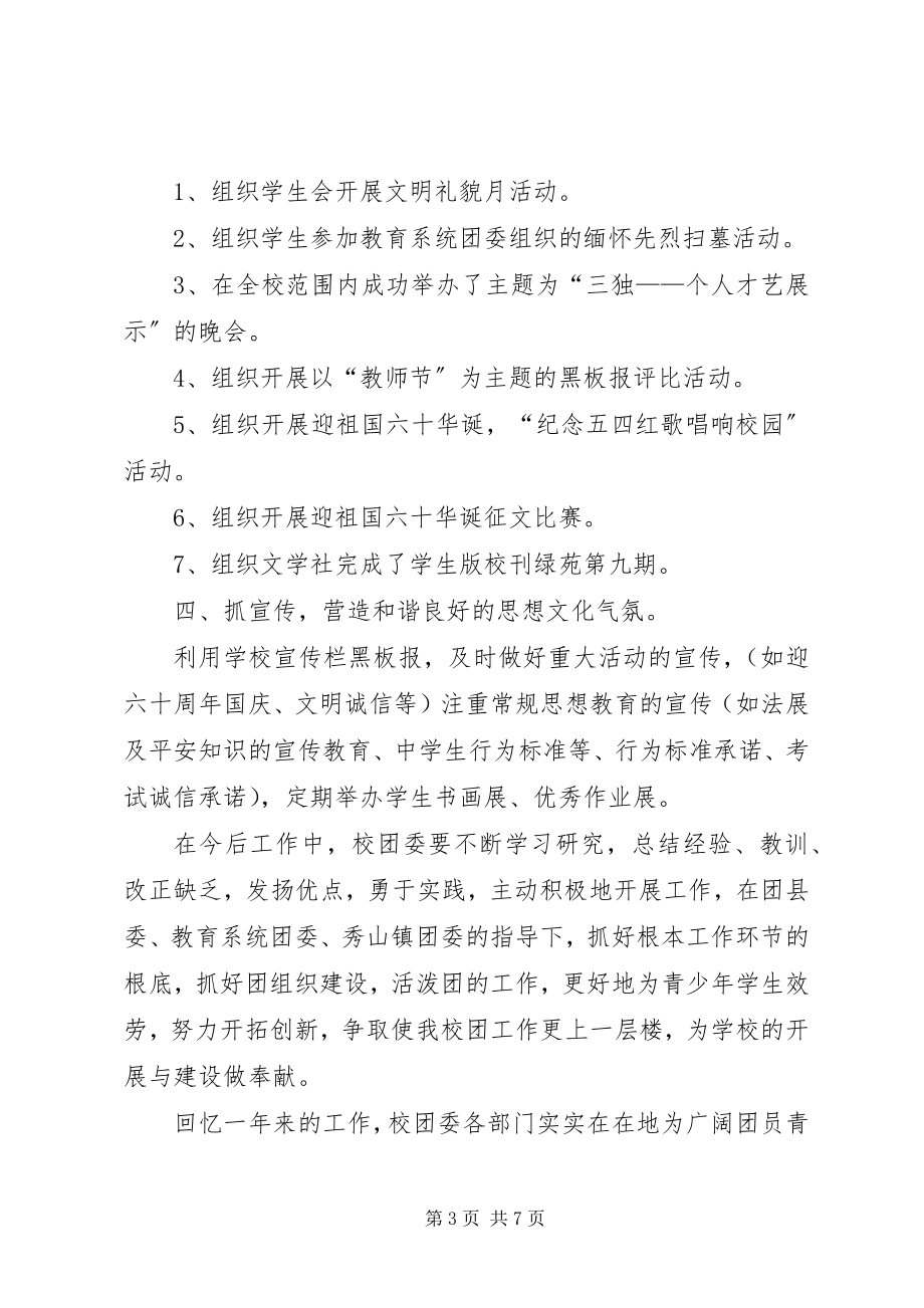 2023年共青团委员会某年工作总结暨某年工作计划.docx_第3页