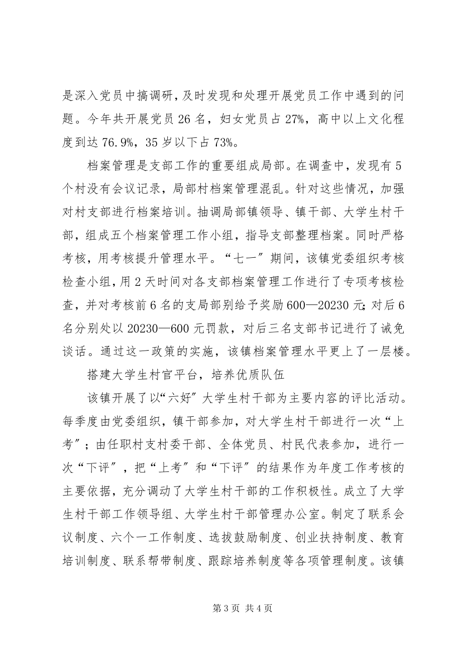 2023年XX镇加强基层组织建设情况总结新编.docx_第3页