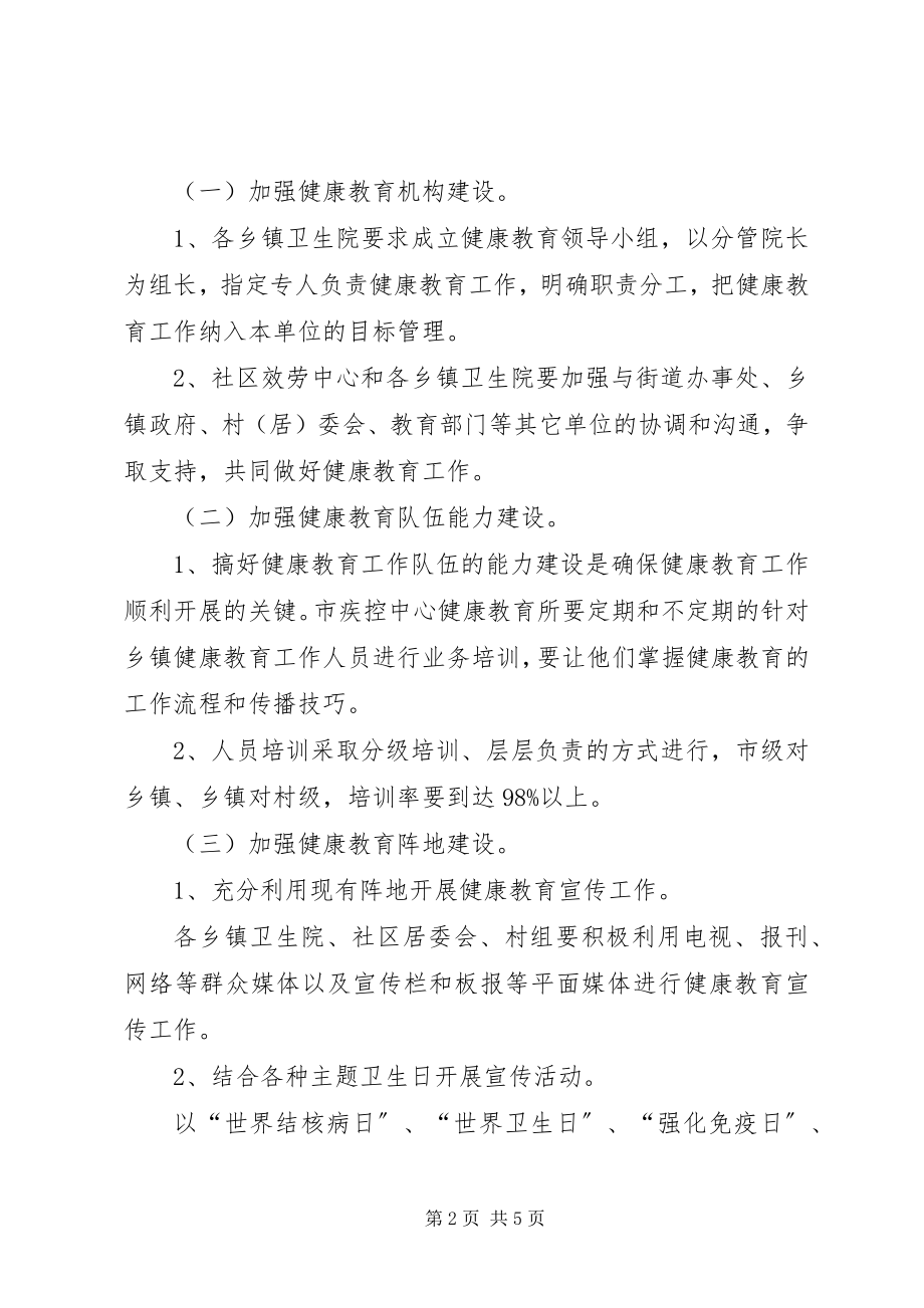 2023年疾控中心健康教育工作计划经典.docx_第2页