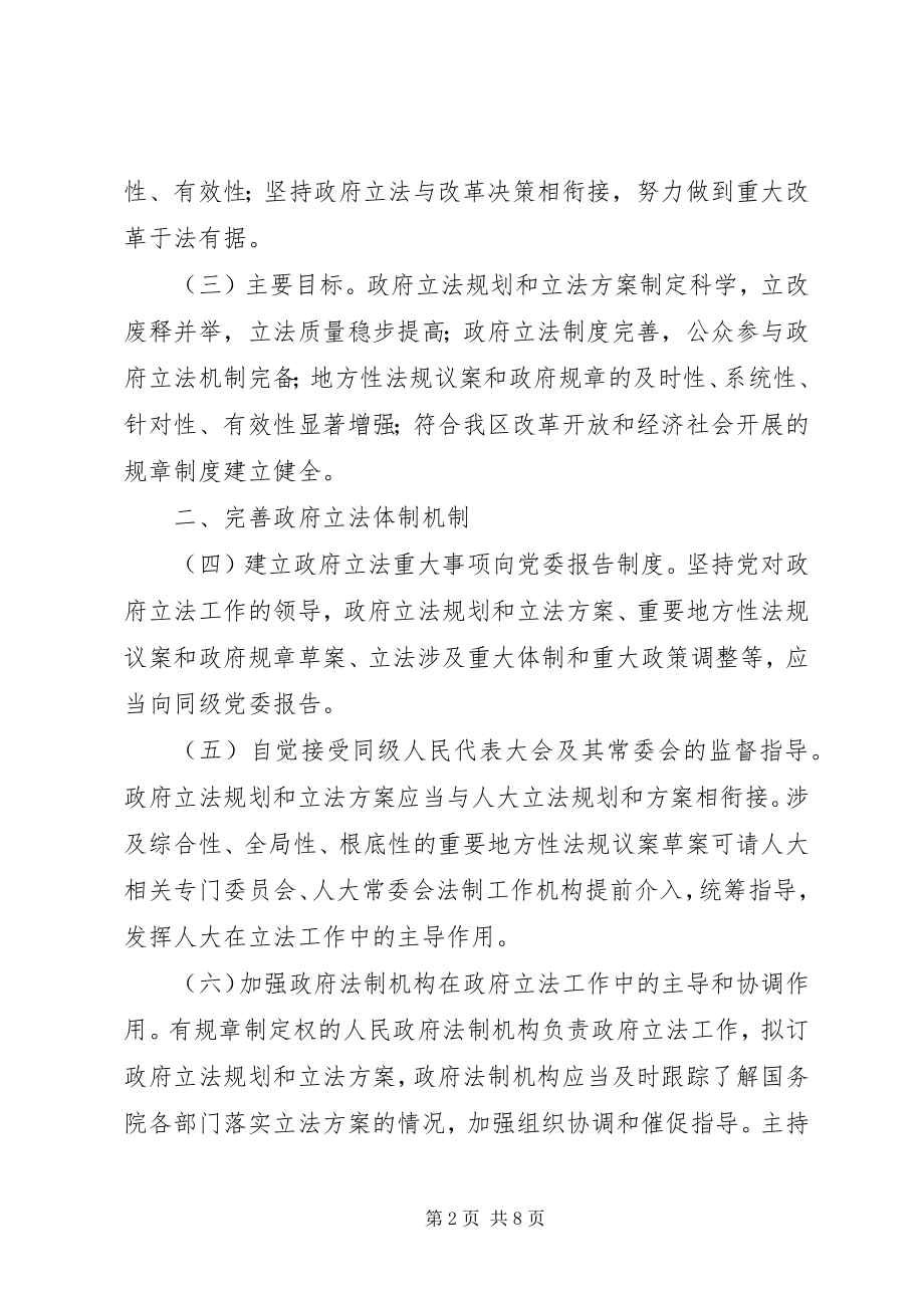 2023年自治区人民政府办公厅关于加强和改进政府立法工作的意见.docx_第2页