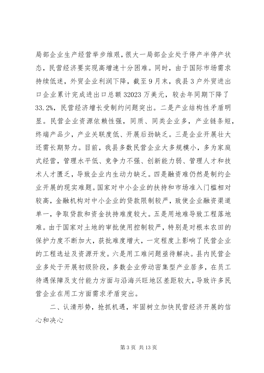 2023年全县加快民营经济发展工作会议致辞.docx_第3页