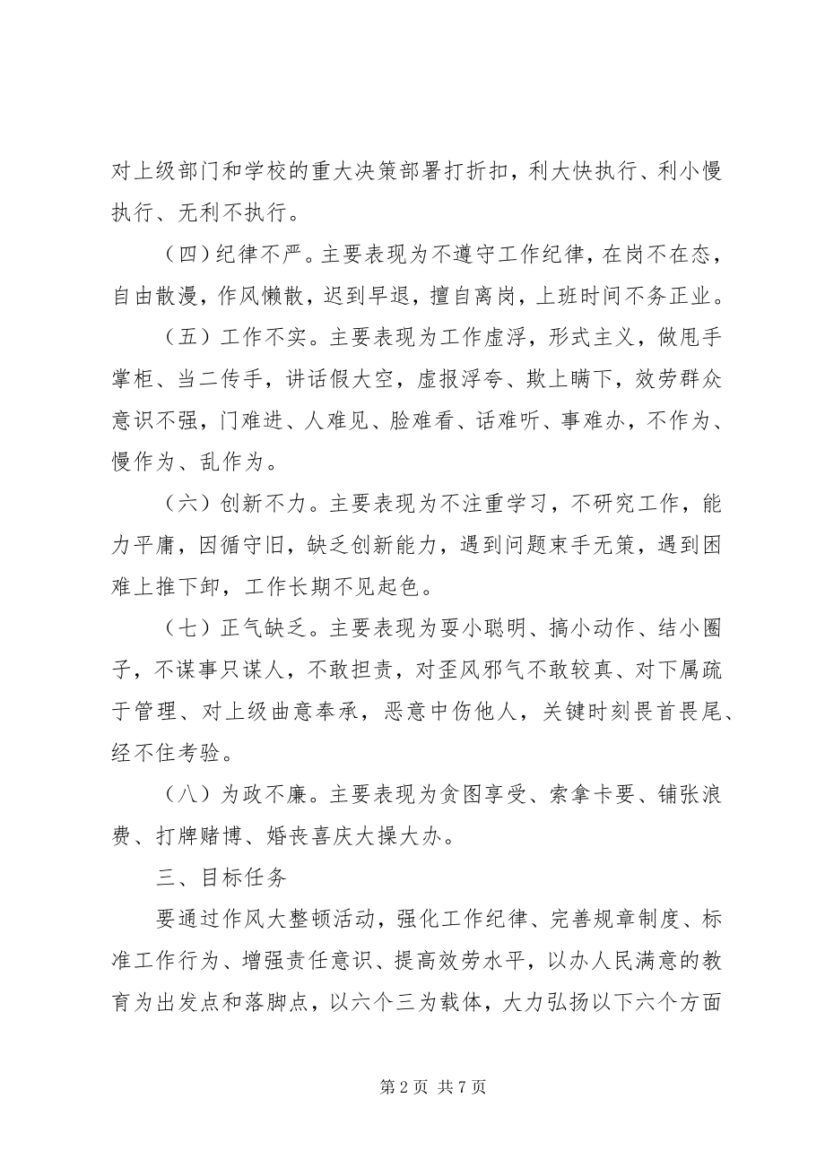 2023年兴永一中作风大整顿活动实施方案.docx_第2页